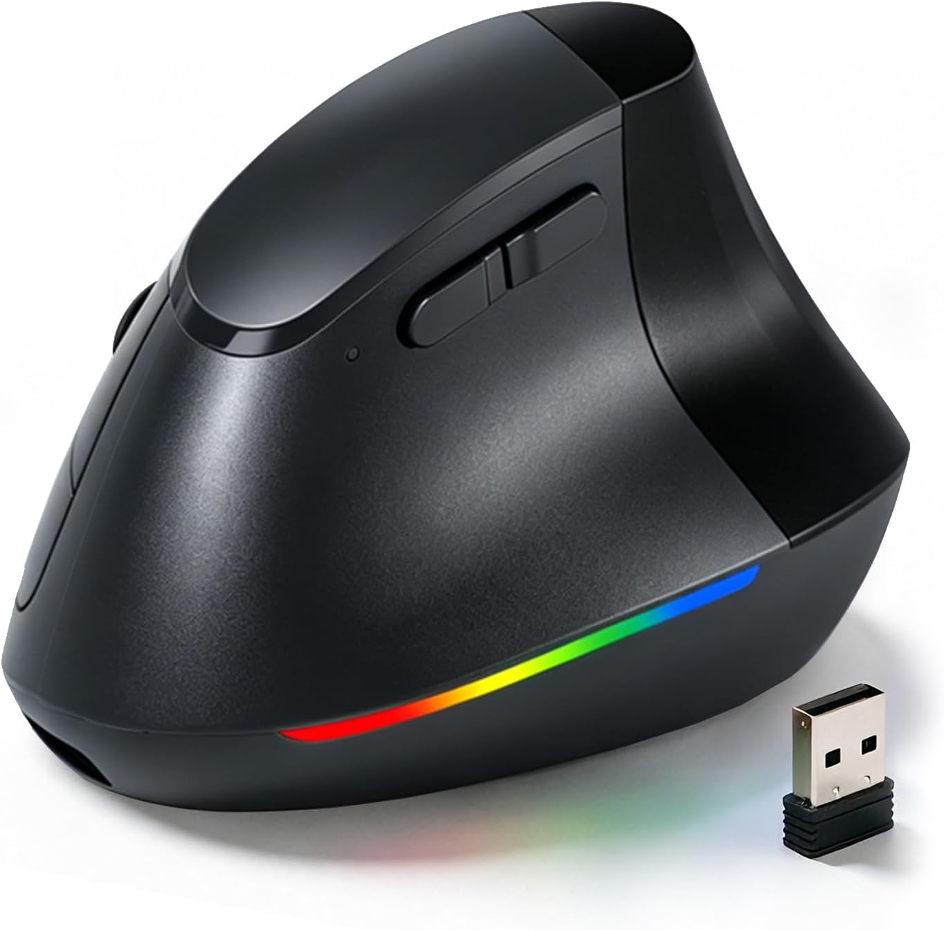 Wireless Ergonomic Mouse, Rechargeable Bluetooth Optical Mice for M/L Hands