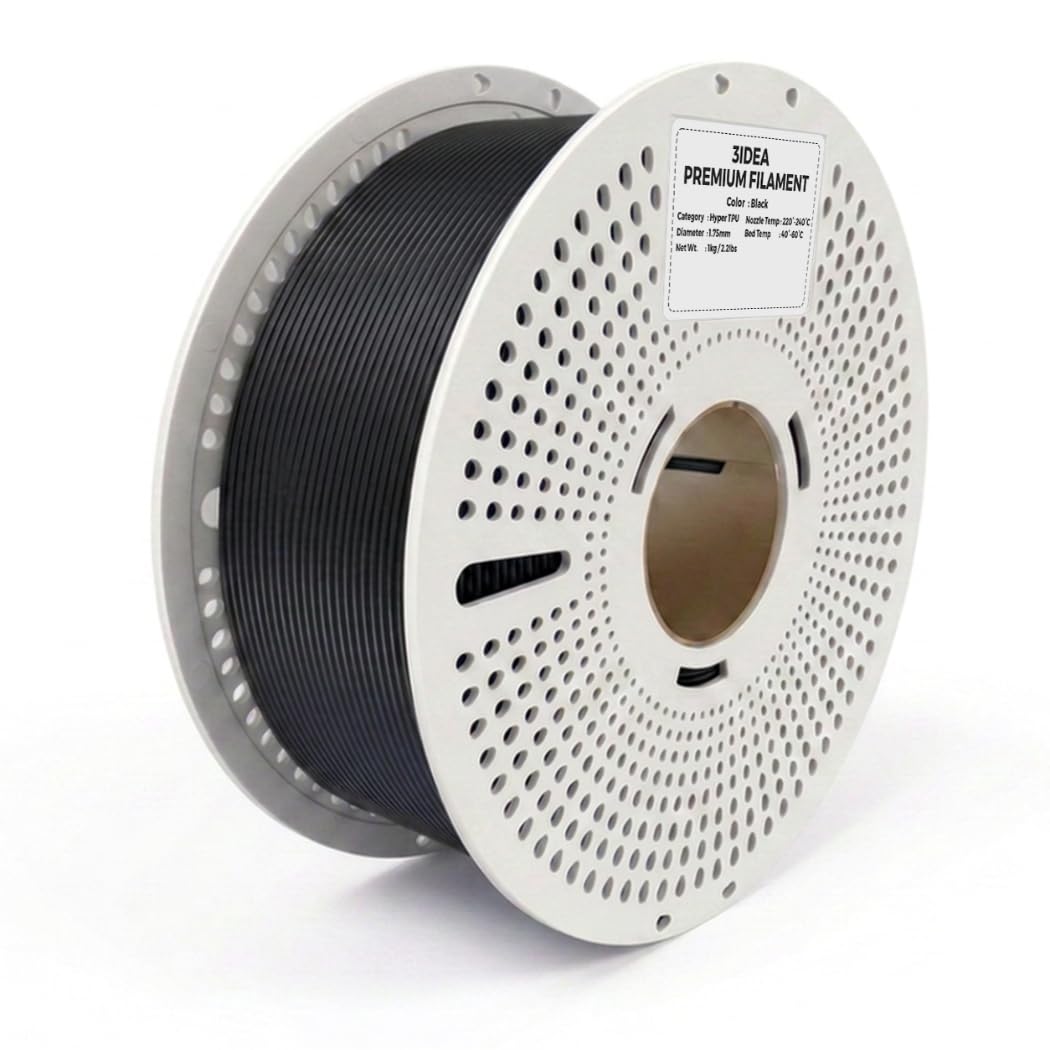 3IDEA TPU+ 3D Printer Black Filament 1.75mm, Flexible High-Strength TPU Filament, Reusable Spool, 1kg Roll, Dimensional Accuracy ±0.02mm, Compatible with Most FDM 3D Printers-image-44