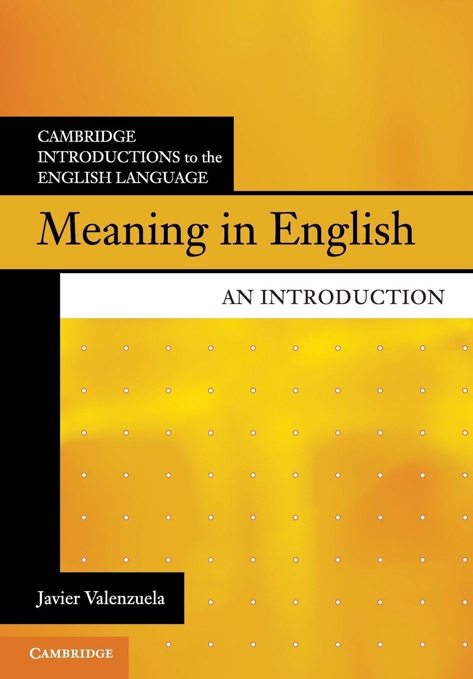 Meaning in English: An Introduction (Cambridge Introductions to the English Language)