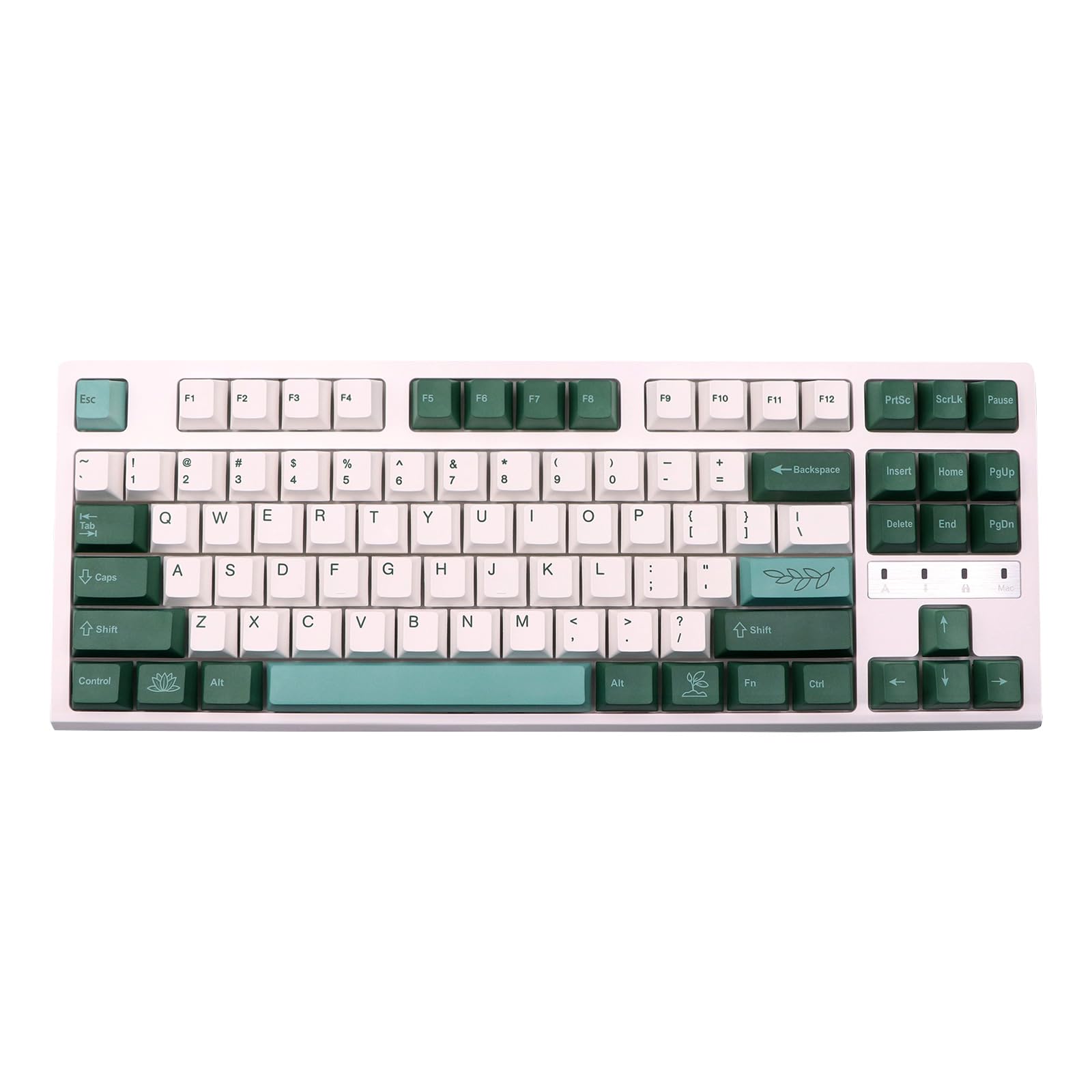 JSJT 149 Keys Botanical Keycaps PBT Dye Sub Cherry Profile Keycap Set 6.25u/6.5u/7u Spacebar Suitable for US/UK Layout Cherry MX Switches Corsair Strafe K65 K70 Logitech G710+ Mechanical Keyboard