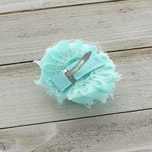 My Lello 1.75" Small Shabby Flower Baby Hair Clippie