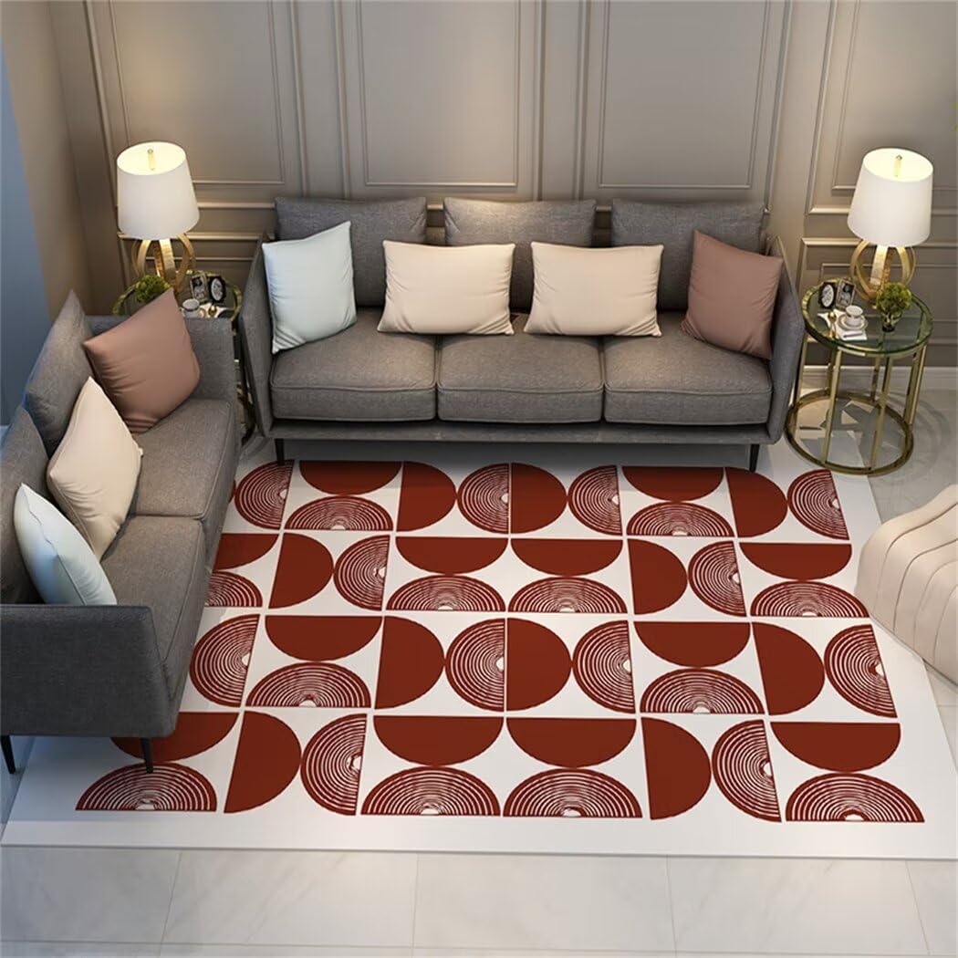 Tapis enfant fille antidérapant et résistant aux taches moquette lavable marron 170x240
