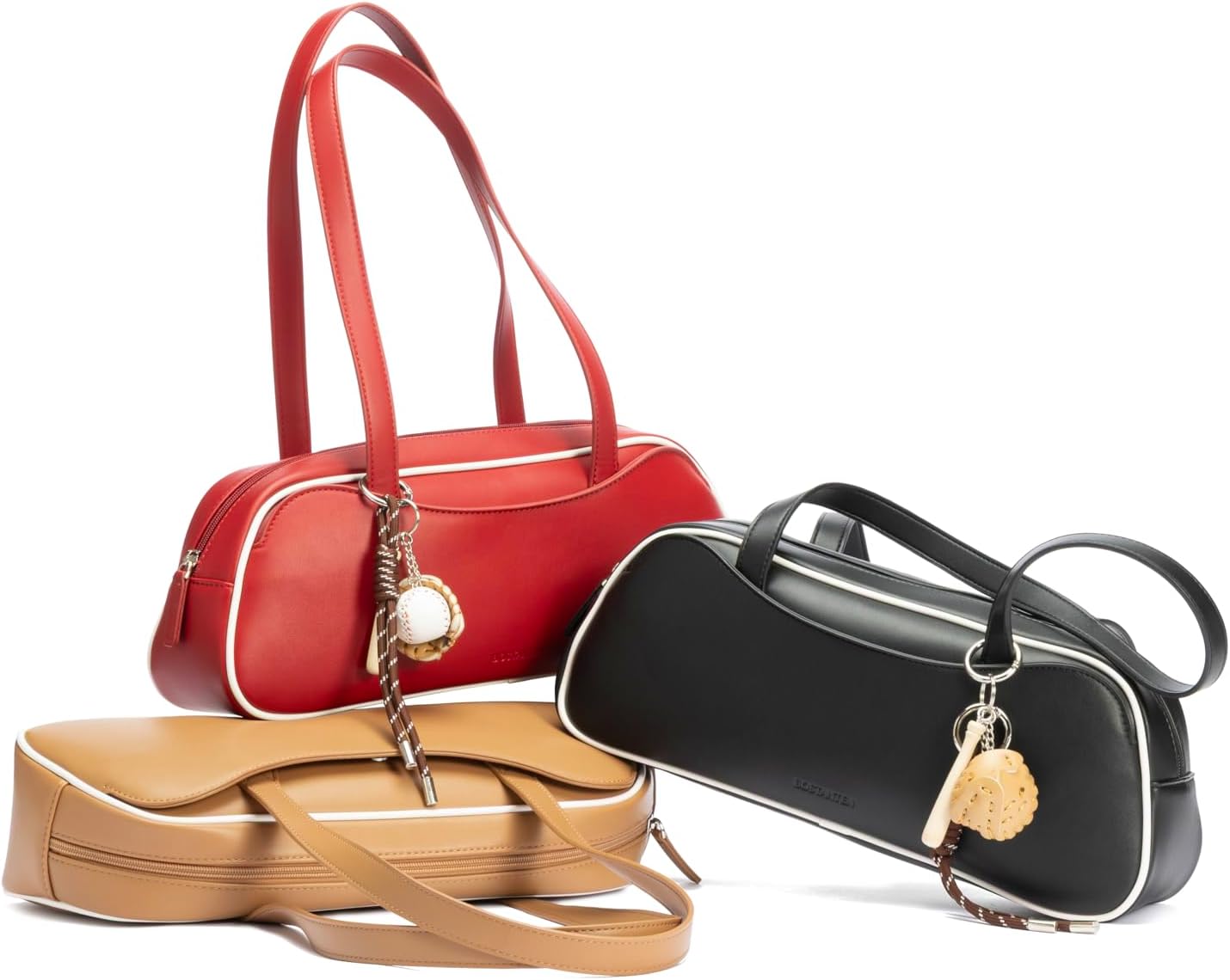 BOSTANTEN Baseball Crossbody Purses for Sport Mom Small Shoulder Bag Vegan Leather Women Handbags for Events - Image 6