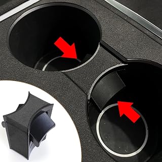 Wocch Water Cup Slot Slip Limit Clip for 2021 2022 2023 Tesla Model 3 / Y ABS Turn Fur Car Cup Holder Clip Limiter Non-Slip Insert Auto Accessories, Grey