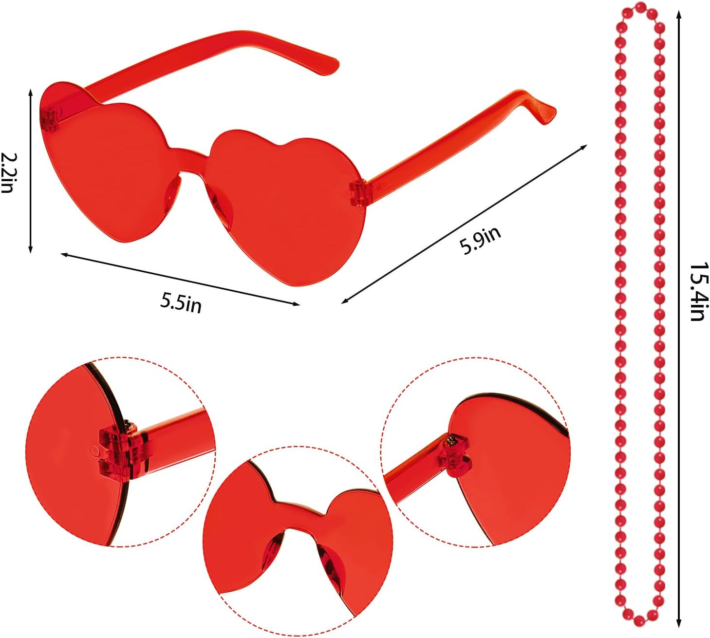 Sucrain Tutu Costume Accessories Set, Spirit Day Pom Pom Headband Necklaces Heart Sunglasses Tutu Wear for Women Party