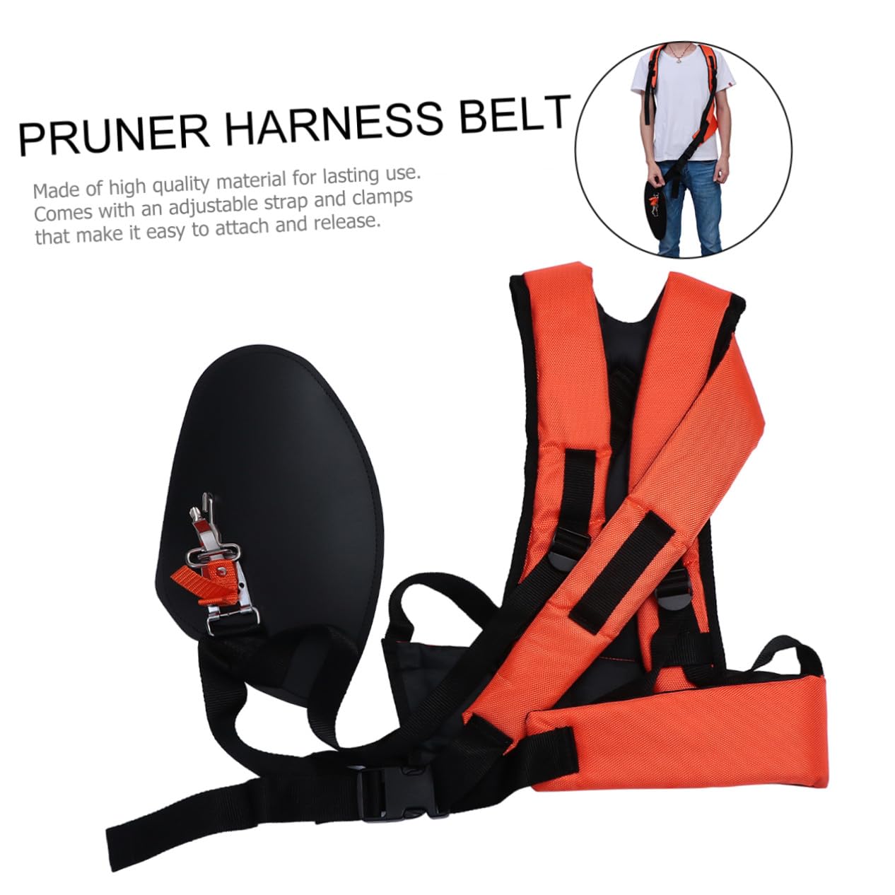 Cinturón Acolchado y Material de Tela Oxford para Desbrozadora Correa de Hombro en Forma Doble Tirante Ajustable para Trabajo Cómodo