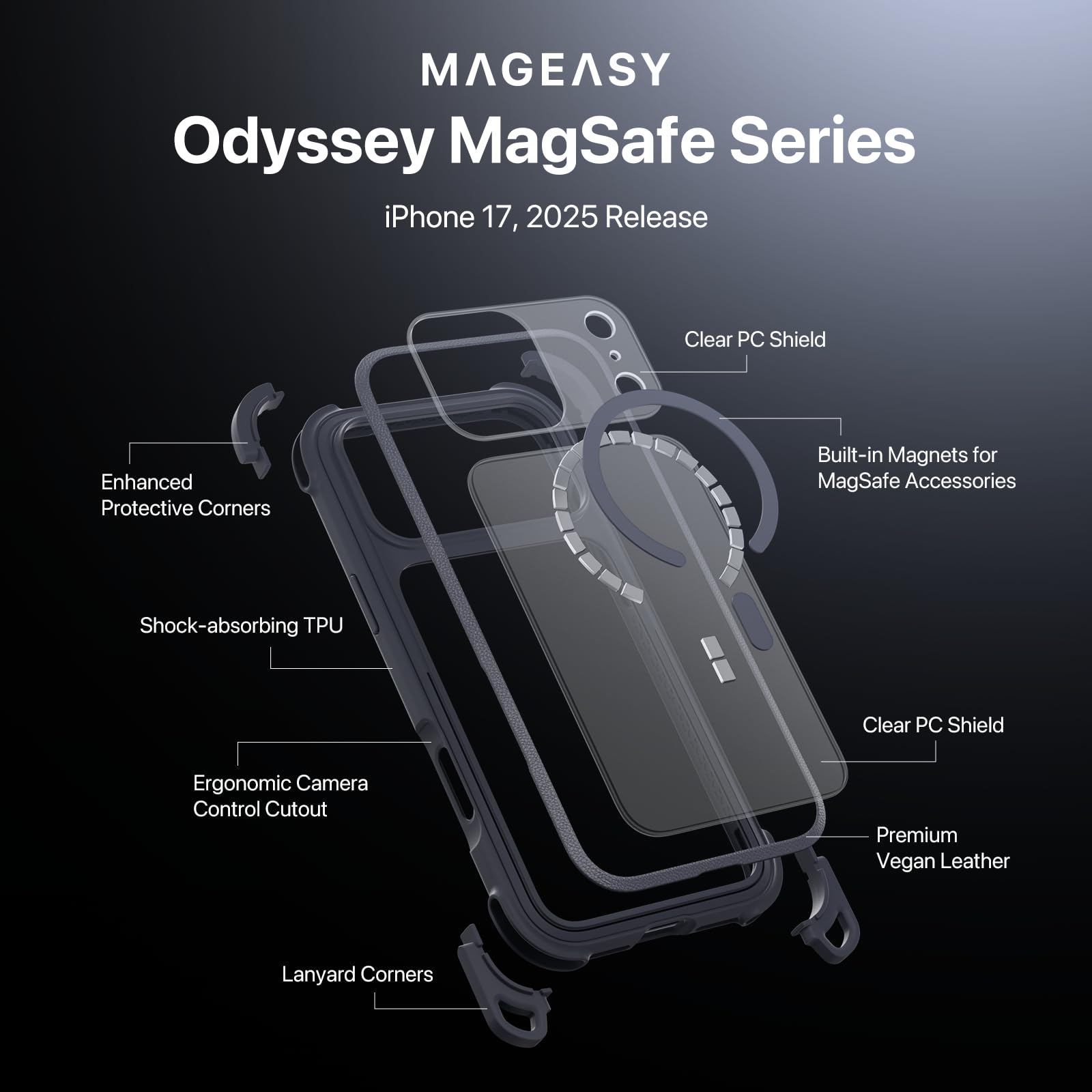 Amazon.com: MAGEASY Odyssey MagSafe Crossbody iPhone Case with