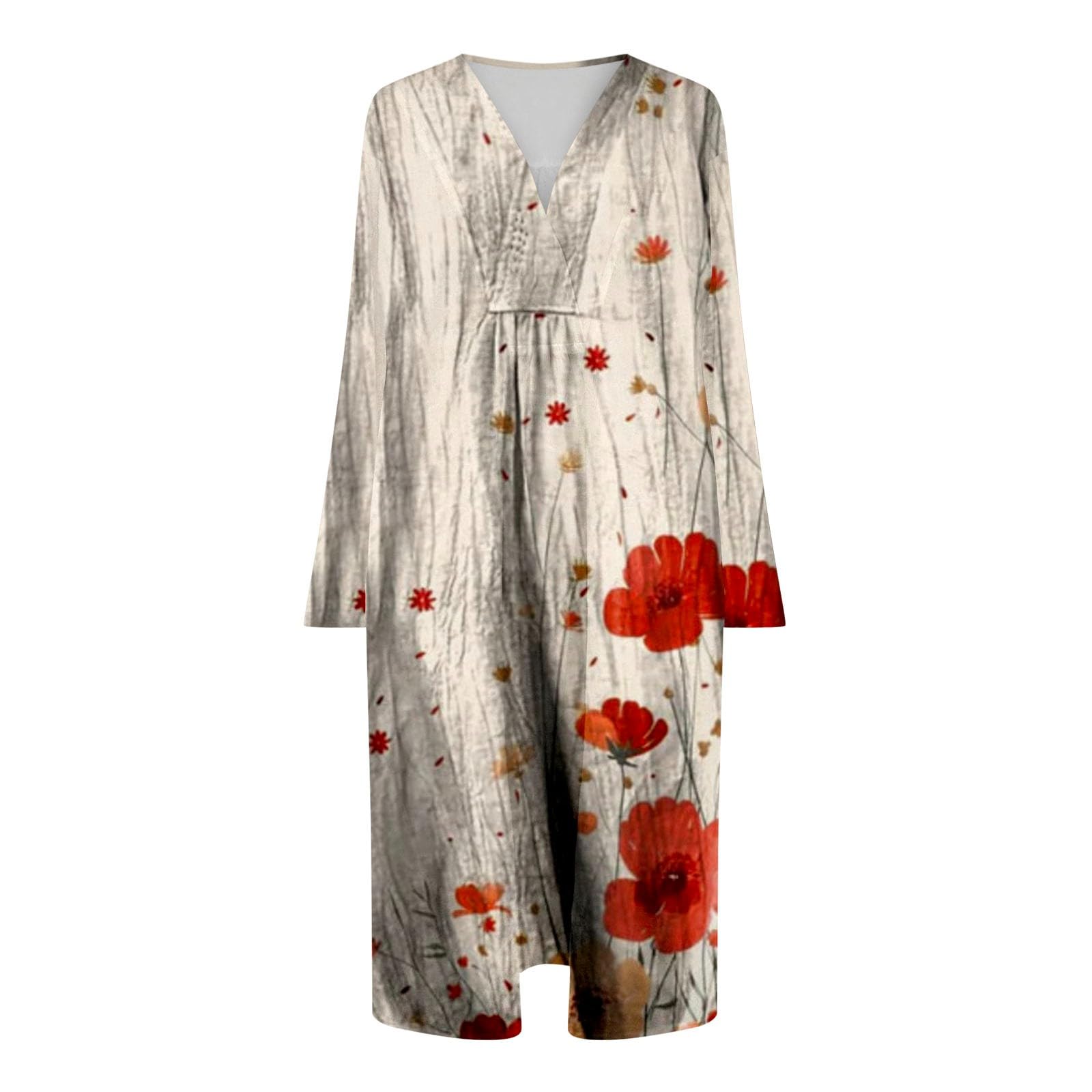 2026 décontractée à imprimé Floral pour Femme Manches Longues Style bohème Longueur Coupe et Ample idéale Quotidien Printemps été Automne Confortable élégante Parfaite Tenue décontractée