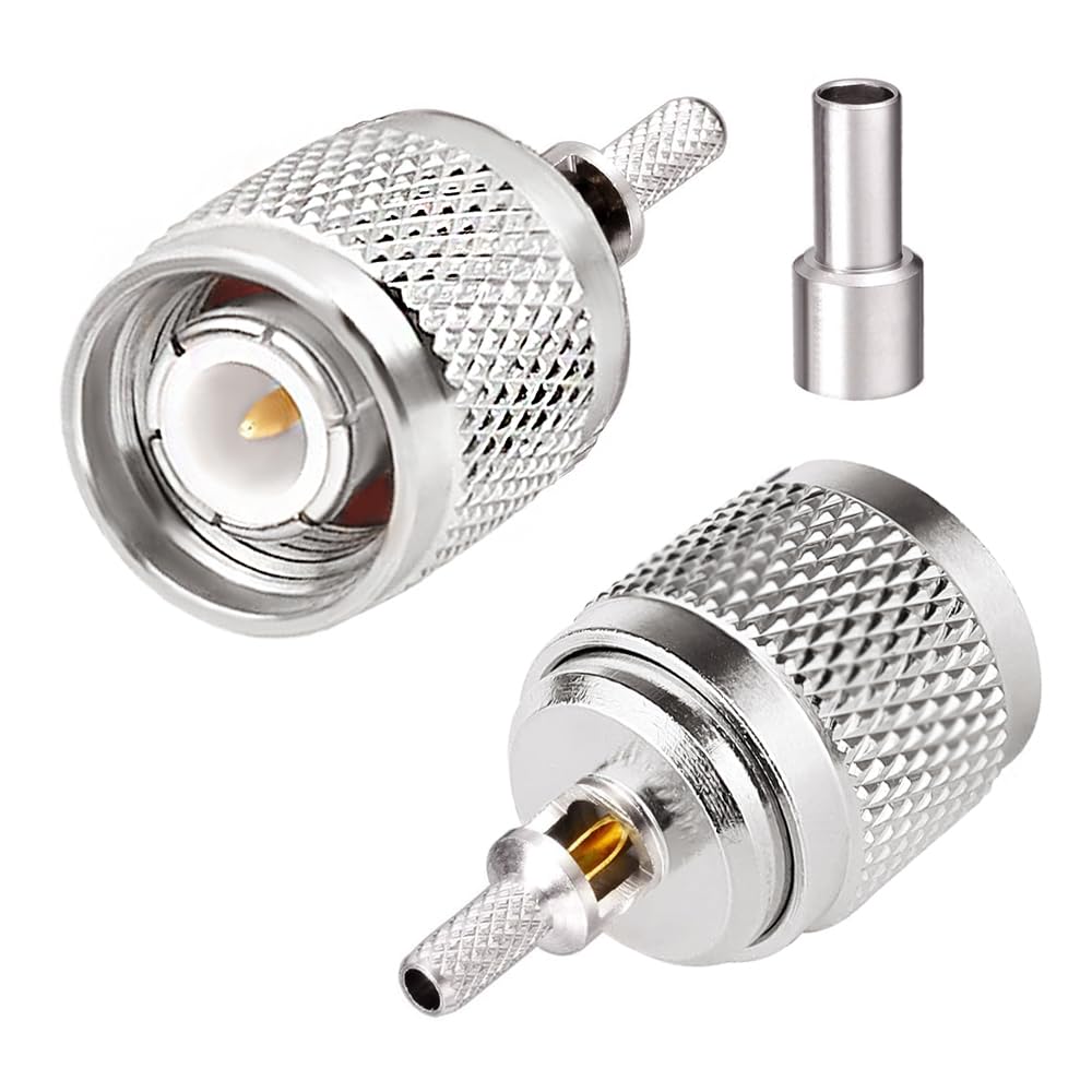 NETBOON TNC Male Plug Crimp RF Solder-Window Connector for RG174, RG316 Coax Cable Pack of 2 (B08RXB5LD5) Amazon Price History, Amazon Price Tracker