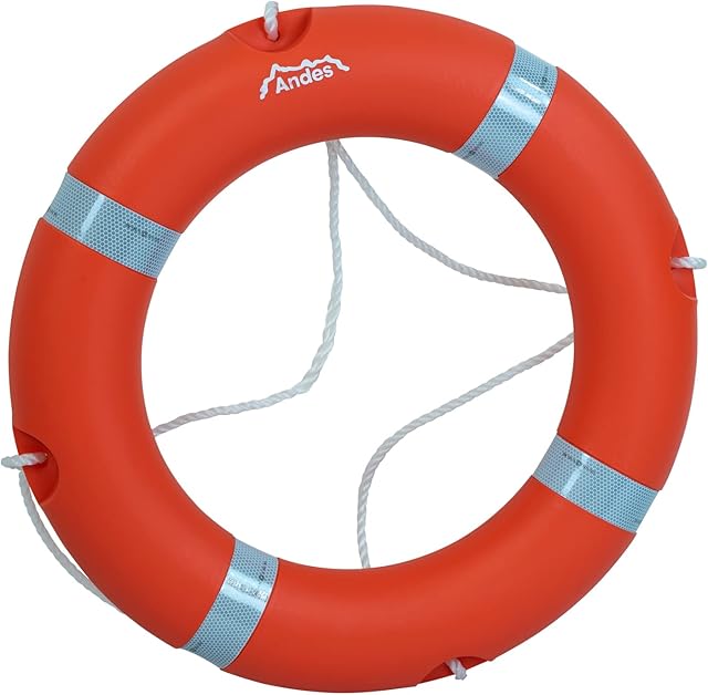 Andes 2.5kg Adult Life Ring Buoy Orange Life Saving Swimming Pool Equipment EC Approved