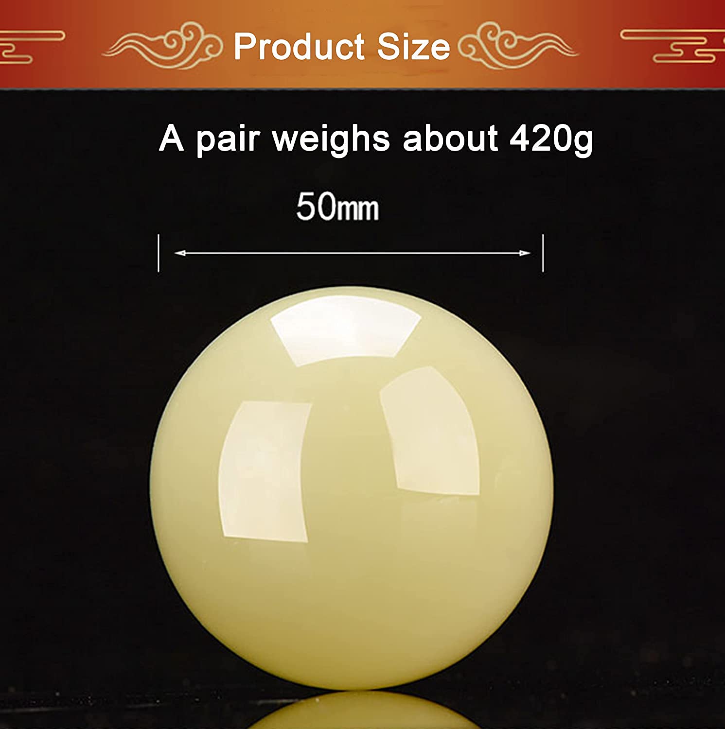 Palle Antistress per Adulti, Baoding Balls Palle Antistress per Adulti Palle per Esercizi Cinesi Palle Antistress per Esercizi da 2 Pollici, Scatola per Palle da Stress p