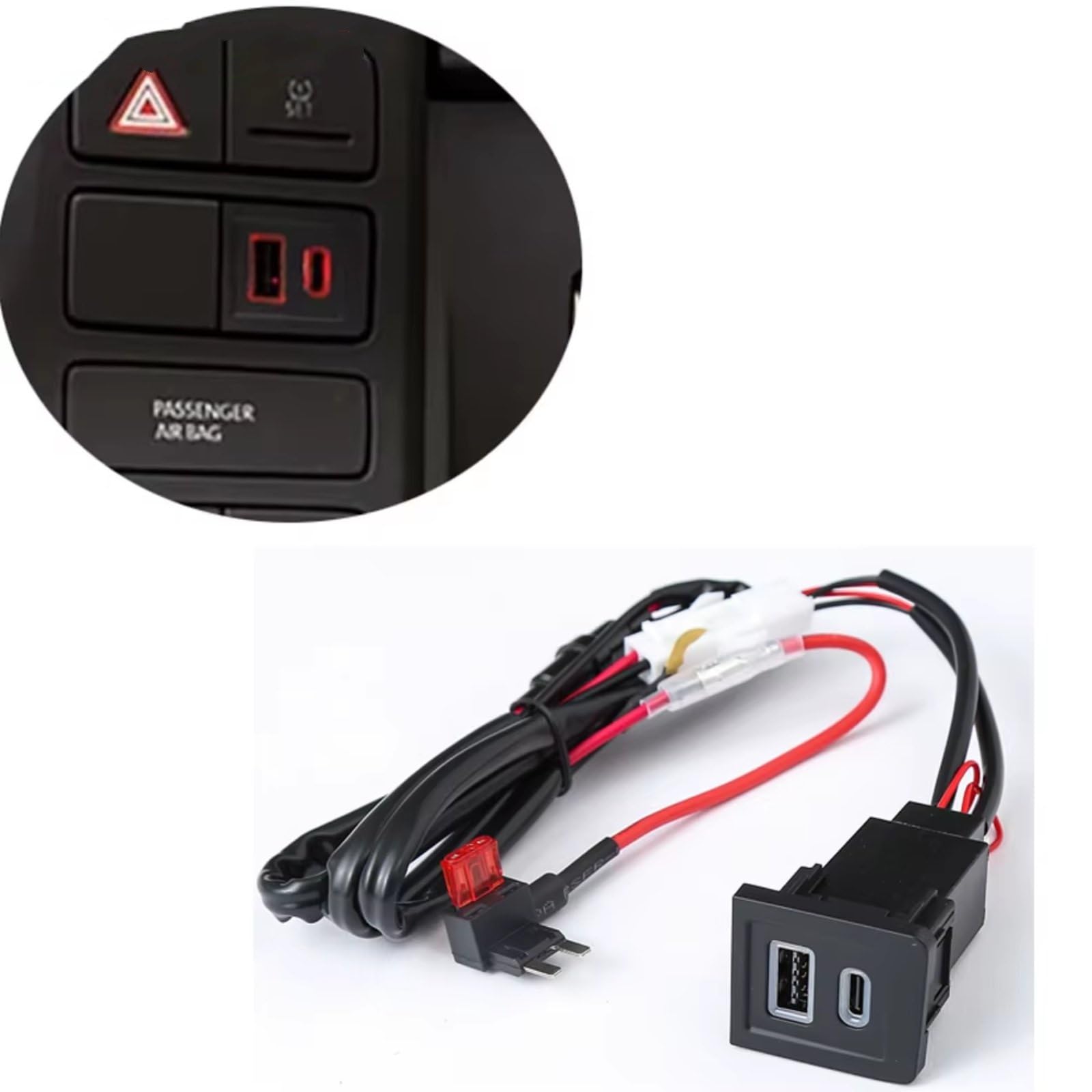 Conector USB Consola Compatible Con VW Para T5 2003-2008 Cargador Coche Puerto Carga Teléfono Adaptador Salida PD QC3.0 Puerto USB Coche