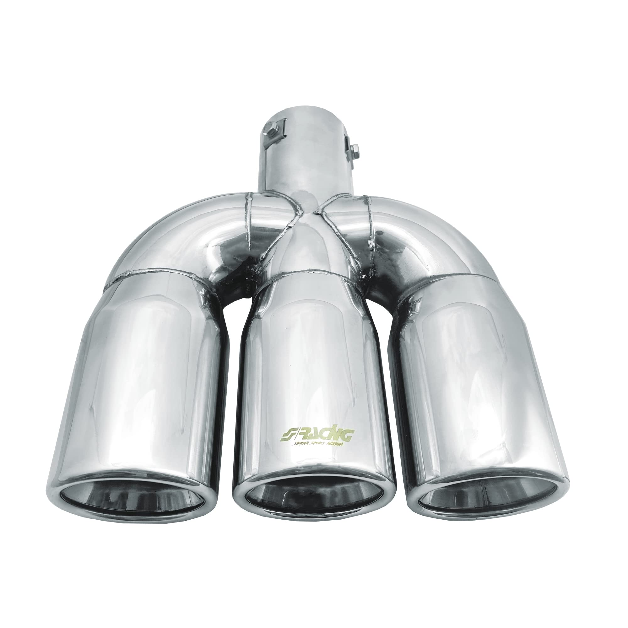 Terminale Scarico Simoni Racing TRX/109 | Inox Con Uscita Tripla Rotonda | Lunghezza 250mm, Diametro Ingresso 35-62mm