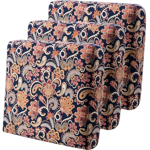 Image of YISUN Sofa Couch Cushion Covers, Stretch Printed Couch Seat Slipcover, Soft Couch Cover for Dogs, Washable Non-Slip Furniture Protector for Sectional Armchair Loveseat(Yellow, 3 piece)