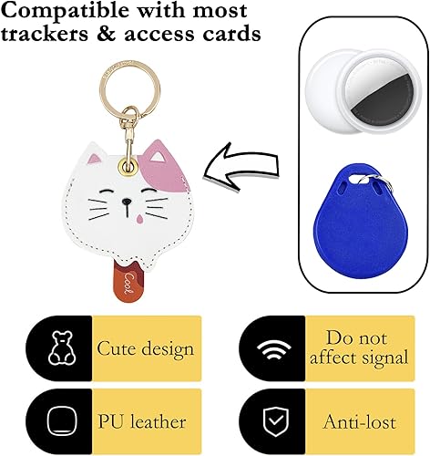 Miniatura 32 de Funda de cuero para llavero para Apple Airtag, funda protectora de AirTag con anillo para llavero, funda antiarañazos para llaves