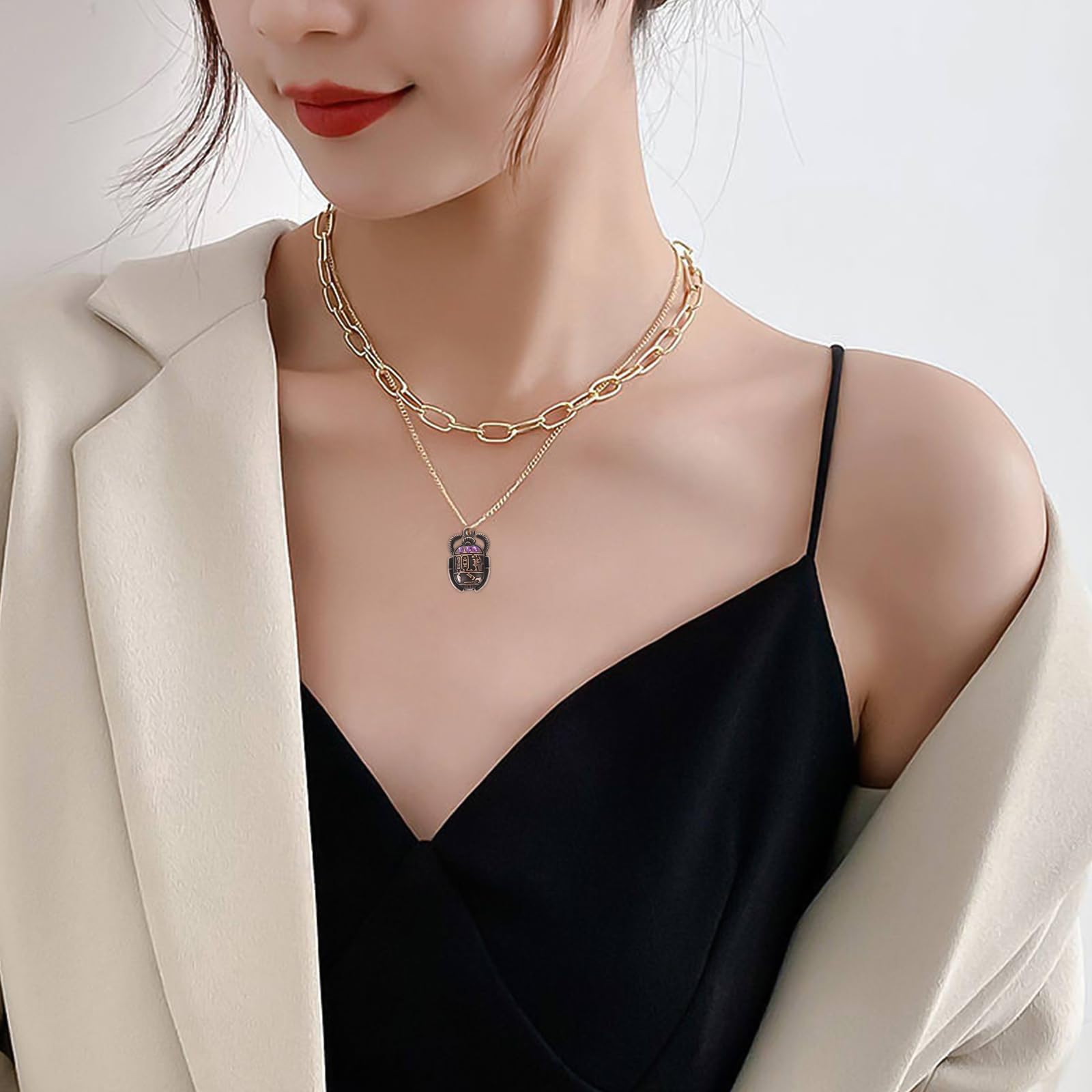 SEWACC Scarab Charms 40pcs Scarab Pendant Alloy Bulk Earrings Beetle Charm - Image 2