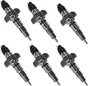 6pcs Fuel Injector 504128307 2855135 0445120075 Compatible with Cummins Engine 6L ISLE QSL New Holland Excavator T7 T6