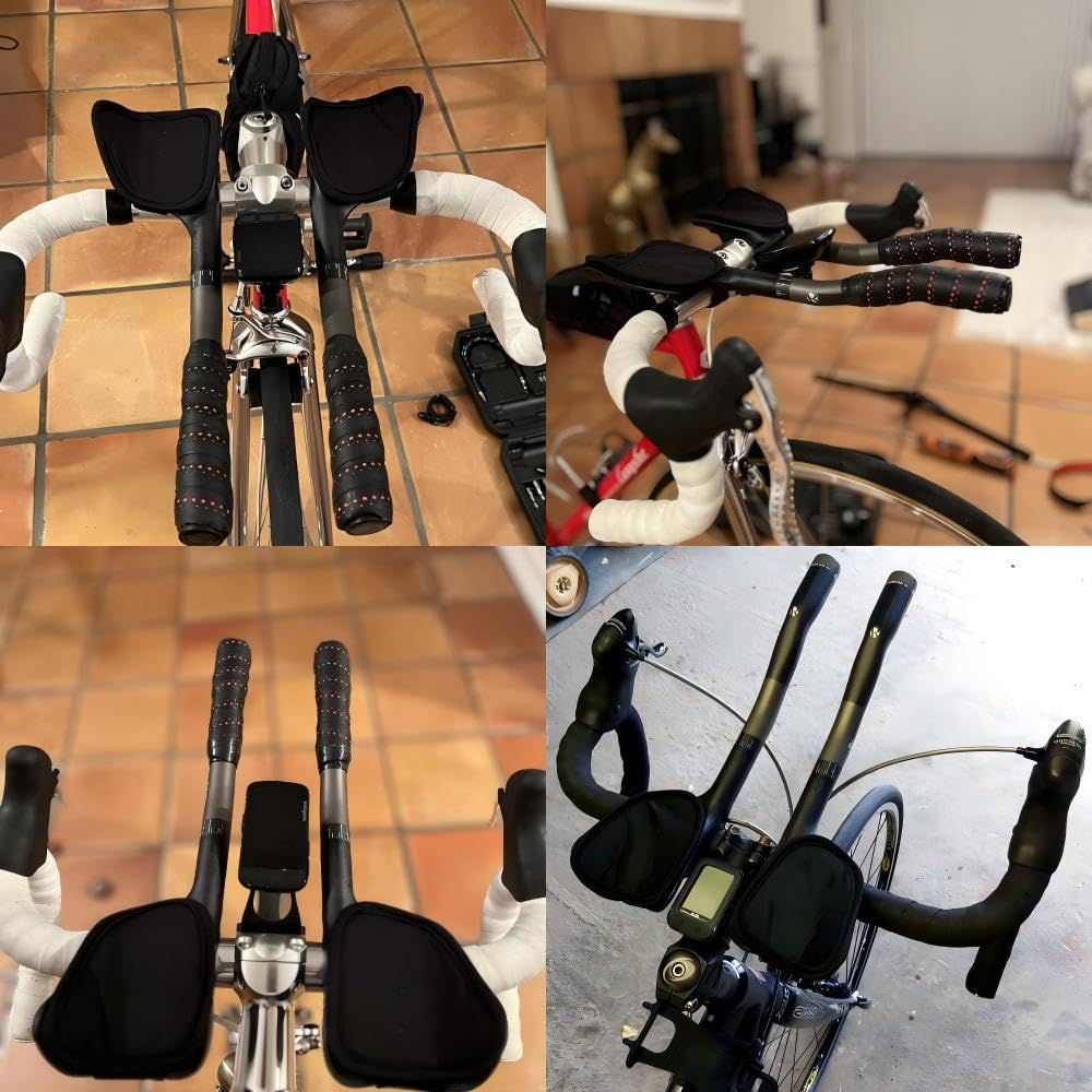 Prolongateur triathlon carbone,RXL SL prolongateur guidon velo triathlon 31.8mm cintre aero carbone 3K mat 340mm