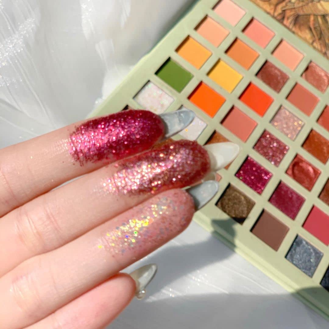 Palette di ombretti 42Colors Glitter Eye Shadow Palette Pigmentato Polvere Shimmer Eye Shadow Polvere Matte Scintillio Scintillio Eyeshadow Set di trucco Mimore palette di ombretti (Size : China)