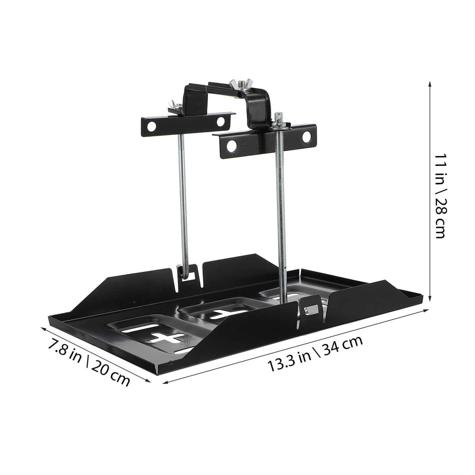 Fer Noir Support de Batterie de Voiture 1 Set