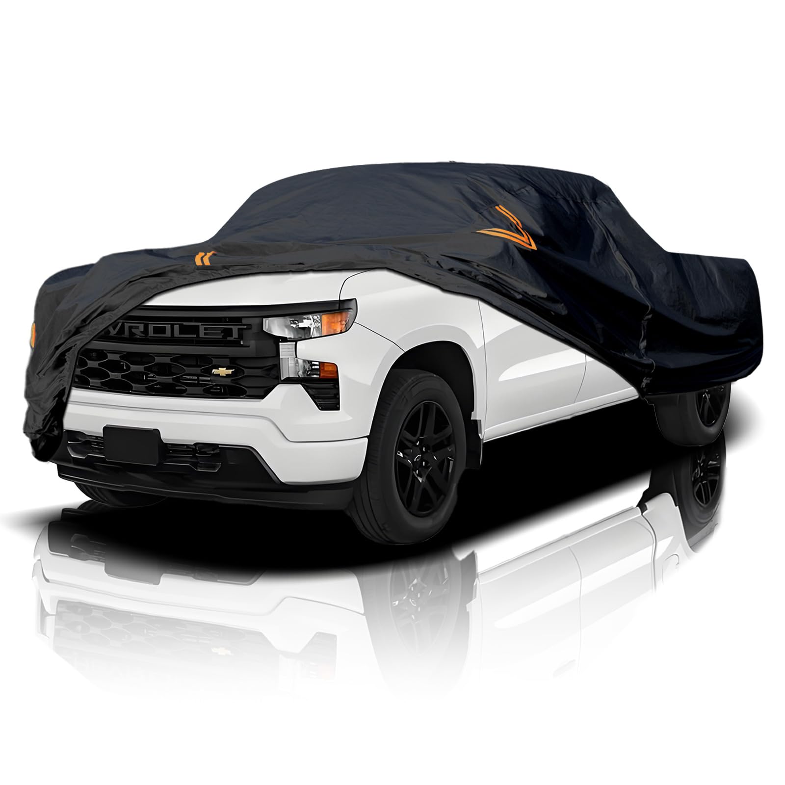 Talyter Truck Cover Waterproof All Weather,Full Exterior Covers Rain UV Protection,Full Outdoor Covers for Chevy Silverado Dodge Ram 1500 Ford F150,Fit Truck-Length 213" to 233"