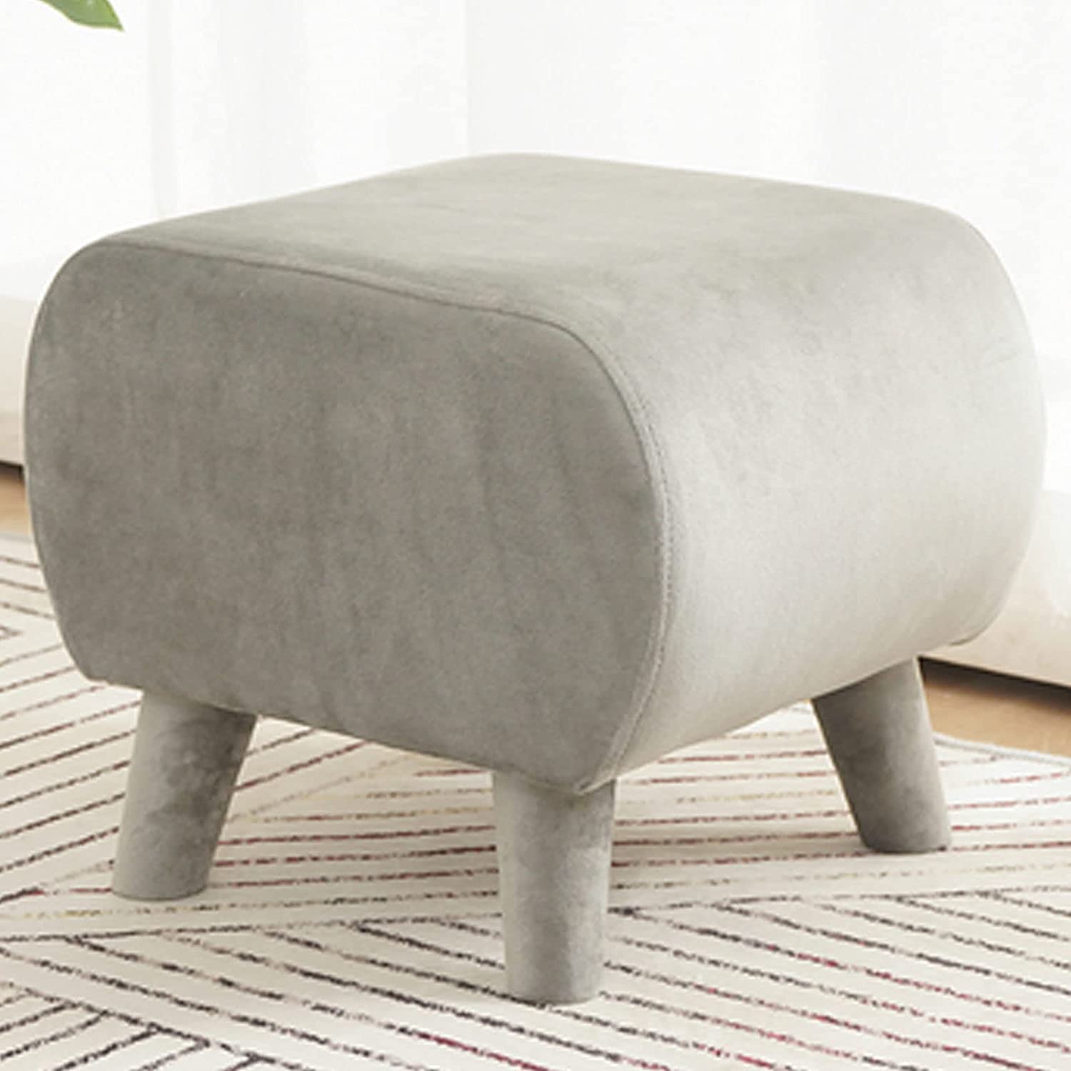 Banc repose-pieds bas modulable avec pieds amovibles pour salon et chambre