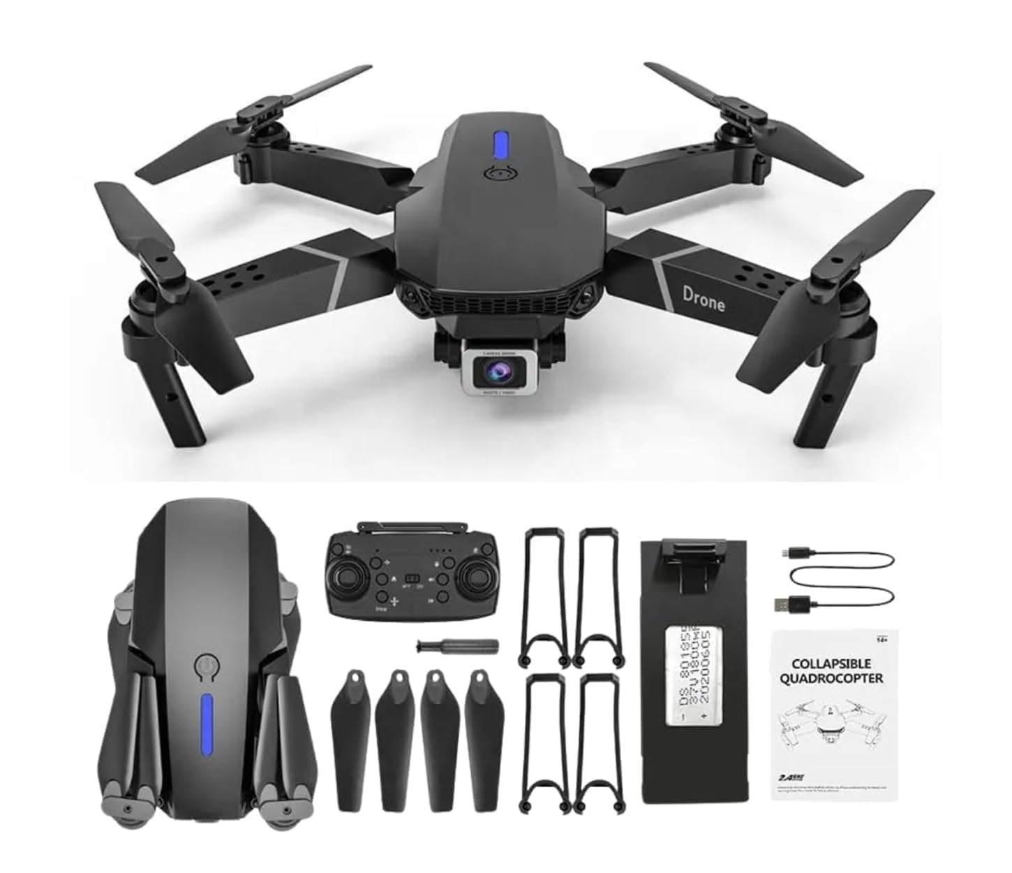 MAYUMI 1080P HD Dual Foldable RC Quadcopter Altitude Hold Headless Mode Visual Positioning Auto Return App Control | E88 Pro Drone with 4K WiFi Camera (B0D26GL3V5) Amazon Price History, Amazon Price Tracker
