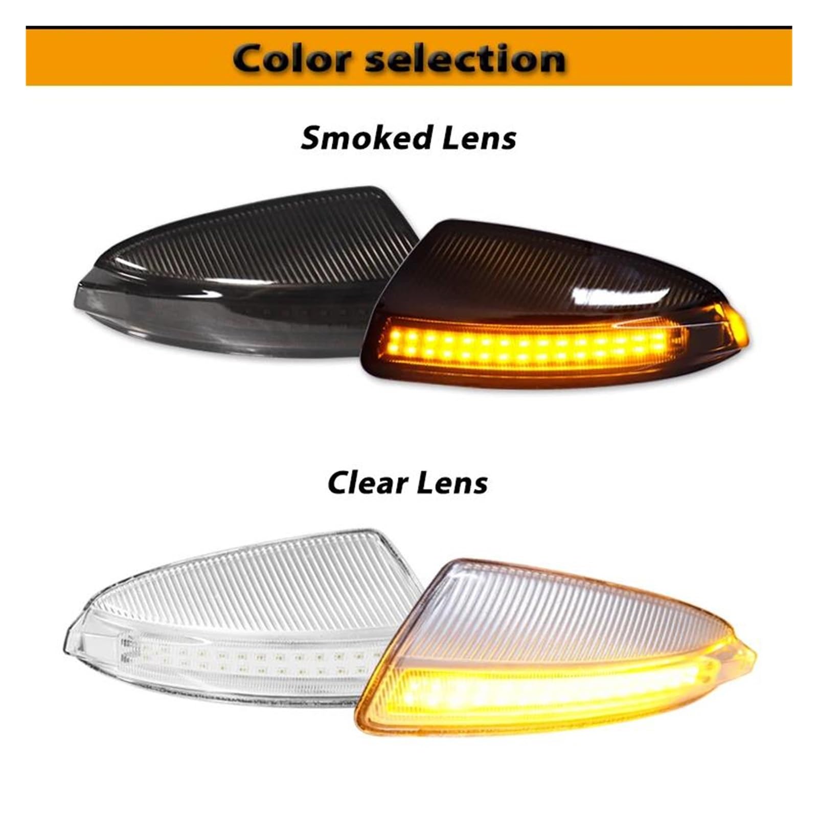 Intermitente Retrovisor Para Mercedes Para Benz Para Viano Para Vito W639 ML W164 07-14 LED Luz Señal Giro Dinámica Indicador Espejo Lateral Intermitente(Clear Lens)