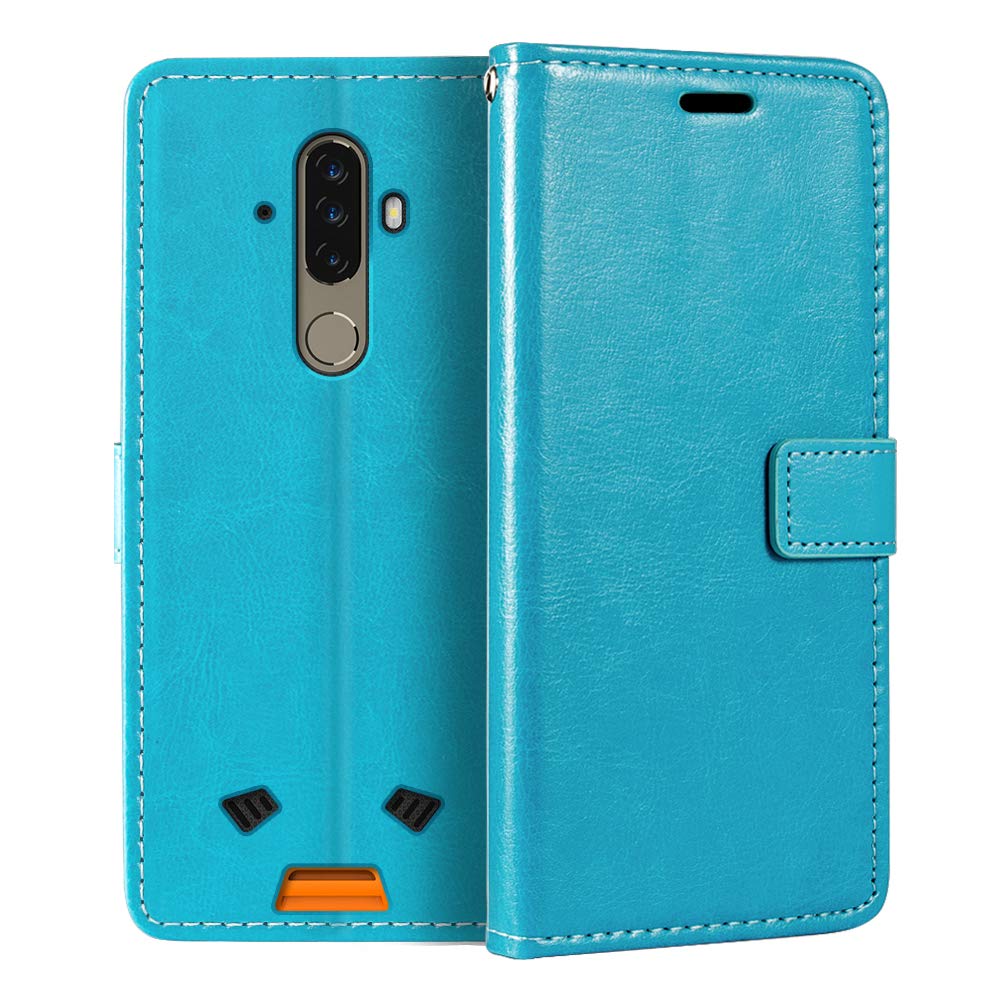 Doogee Phones Custodia Portafoglio Per Doogee S Punk | Pelle PU, Magnetica, Con Porta Carte E Cavalletto | Nero Portafoglio Magnetico