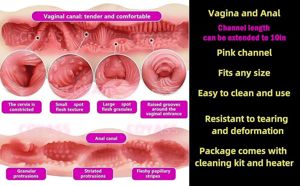 5.23FT Pure Silicone Sex Doll Realistic Skin Pores Life Size Full Body Sex Toys, Full Size Male Masturbator Female Torso with Alloy Skeleton, Gel Large Breasts, Ultra Soft Soft Buttocks & 6D Channels - Image 5