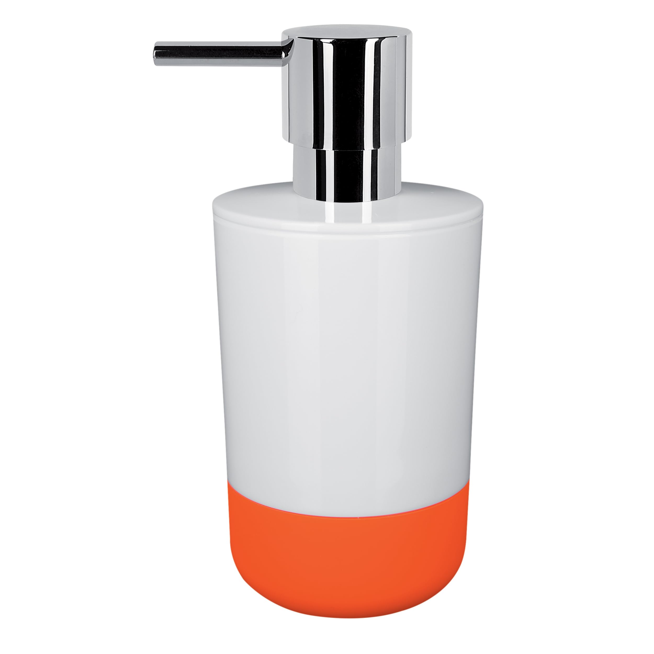 Spirella Orange Moji Liquid Soap Dispenser With Silicone To Prevent Slipping, Capacity 7.5 X 7.5 X 16.5 Cm - White
