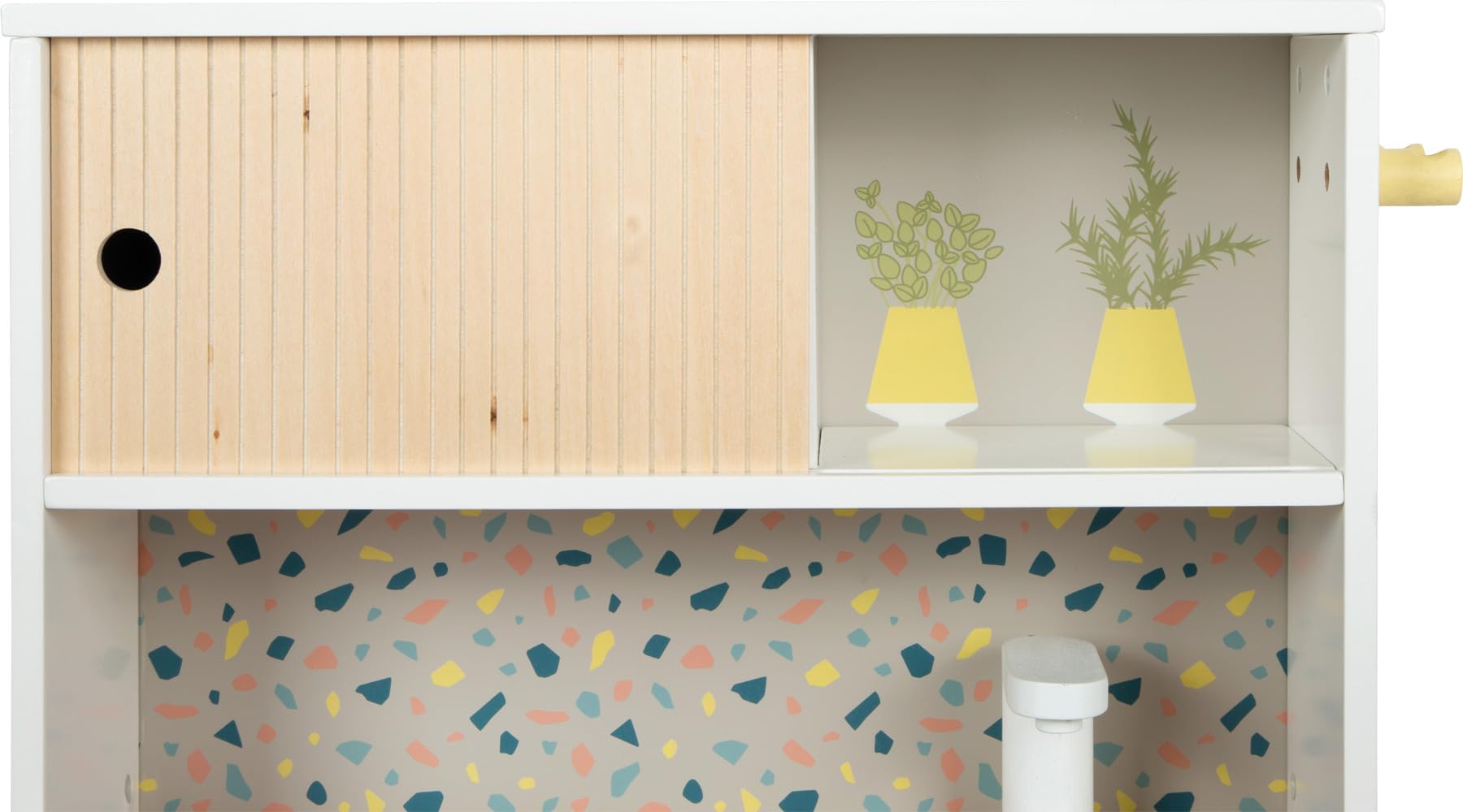 Small Foot Cocina Infantil compacta Terrazzo, Cocina de Madera con Accesorios, Juguete de rol Desde los 3 años, 12728