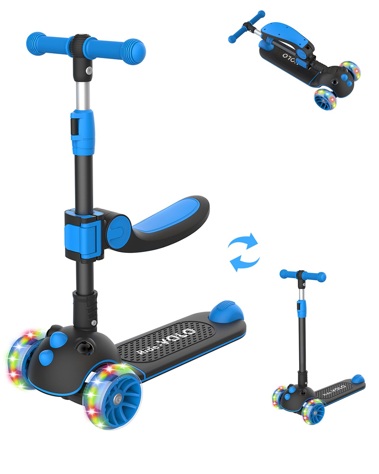 Amazon.co.jp: キックスクーター 子供用 RideVOLO キックボード 2way