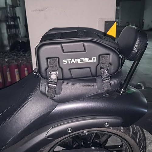 Miniatura 5 de Bolsa de motocicleta para asiento trasero, bolsa de combustible, caja de cola de tanque, bolsa de aceite, parte superior delantera, bolsa de sillín