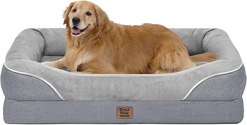 Miniatura 13 de Cama Ortopédica Lavable para Perros Grandes - Camas de Espuma Ortopédica Desmontable para Perros con Bordes Acolchados Cama Grande Impermeable para
