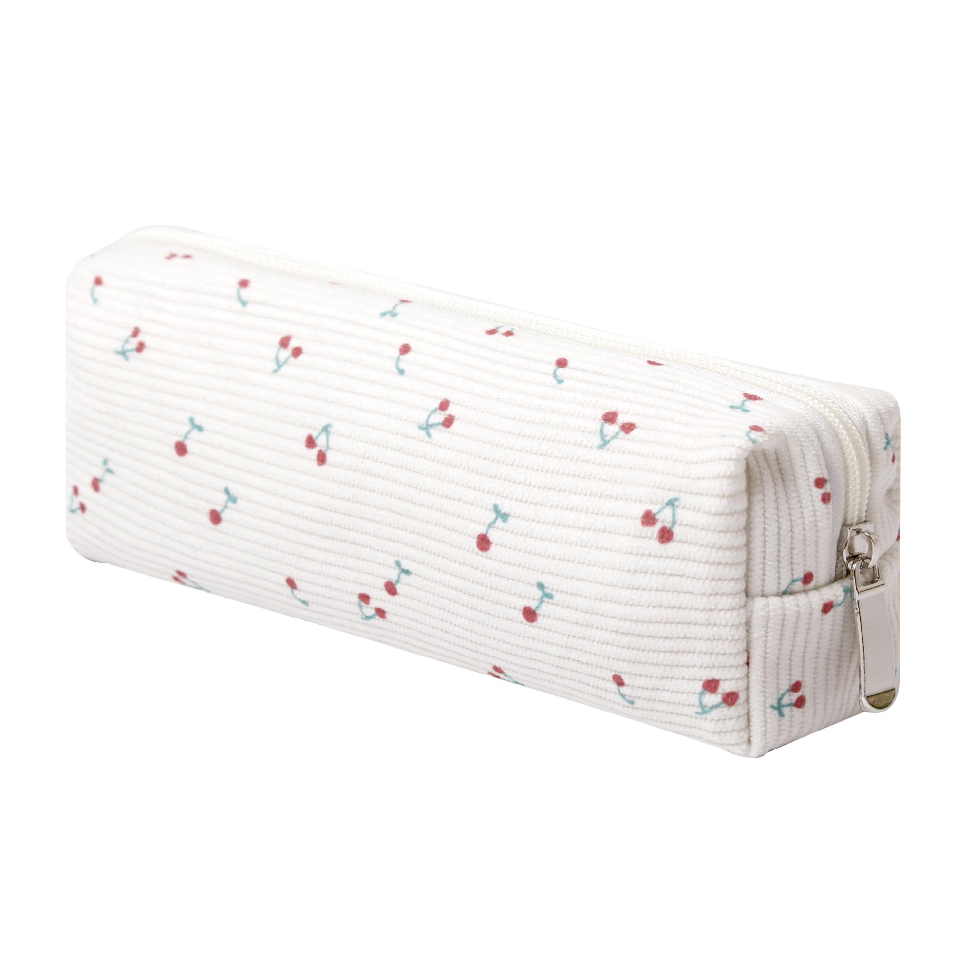 Fufumin Cute Pencil Case Aesthetic Student Pencil Pouch Coin Pen Pouch Cosmetic Bag Office Stationery Organizer for Kids Teen School (Little Cherry)