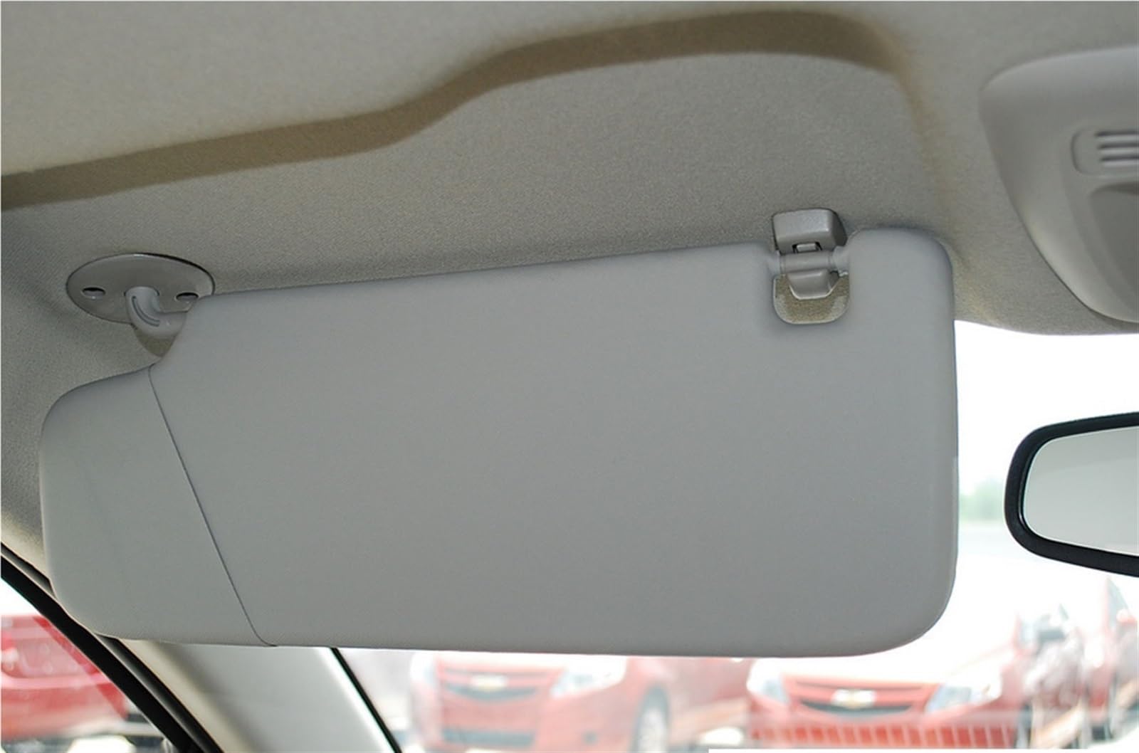 Pair Of Car Sun Visors With Mirror – UV Blocking Gray Visors For Chevy Sonic 2012‑2020, Easy To Install - View #2