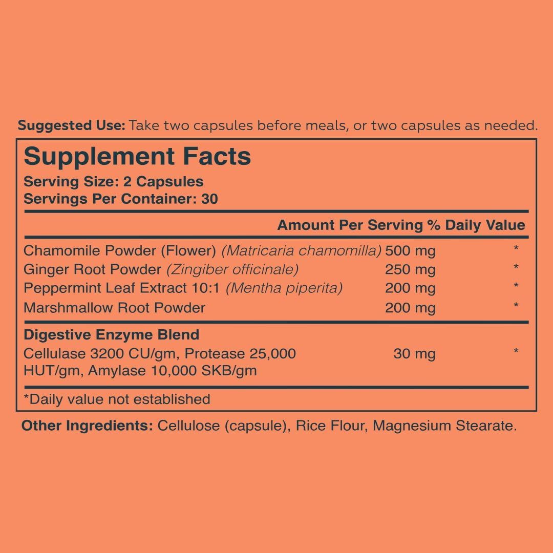 Tend Digest – Digestive Enzyme & Herbal Blend | Bloating Relief, Gas Support, Gut Health Supplement with Peppermint, Ginger & Chamomile - Image 7