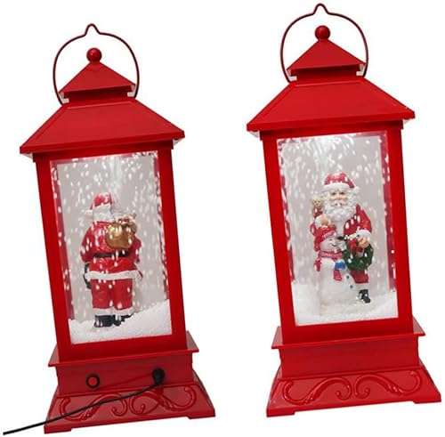 Miniatura 6 de Uonlytech para Decoraciones Lantern LED Lanterns Decorations Snow Lantern Light LED Lantern Music Red Decorate Faroles Decorativos