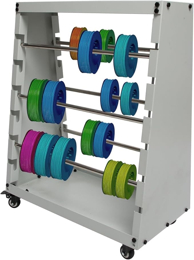 Amazon.com: biosp Wire Spool Rack with Lockable Wheels, Heavy Duty 6 ...