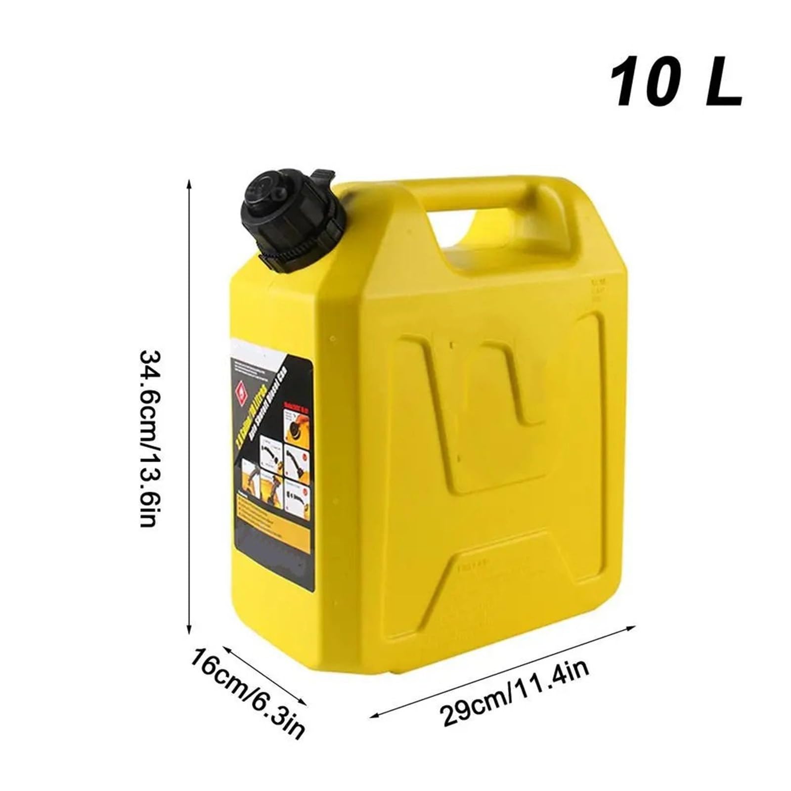 Taniche Carburante Tanica Carburante Generics Gas Can 5L/10L Piccolo Serbatoio di Gas di Ricambio per Auto Moto Dirt Bike Contenitore Portatile di Backup(10L)