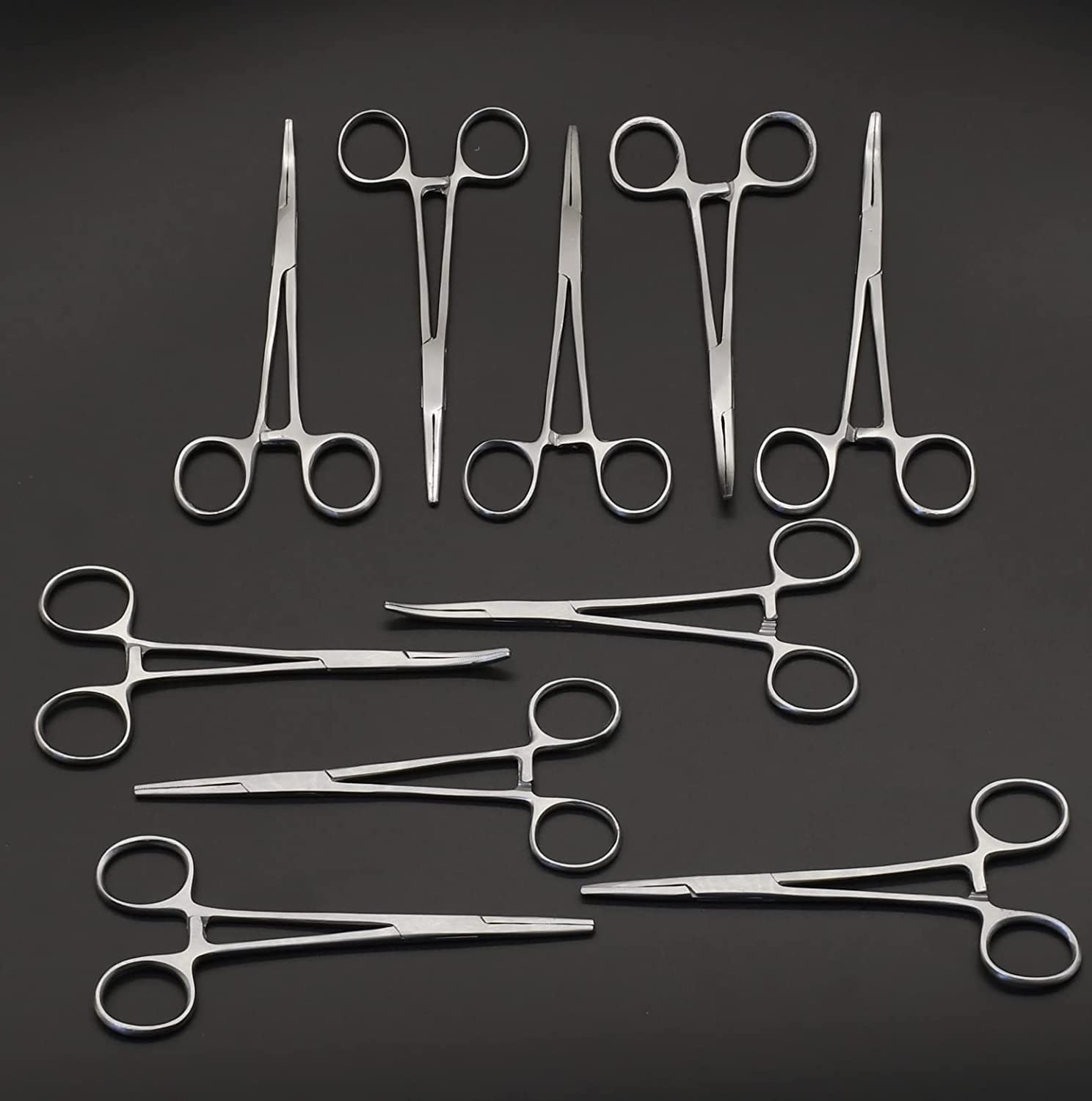 OdontoMed2011® 10 Assorted Kelly Locking HEMOSTAT Forceps 5.5" ODM (Silver) — Amazon image 3