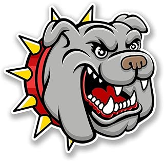 2 x 15cm ブルドッグ - ノートPCやタブレット用ビニールステッカー #4257