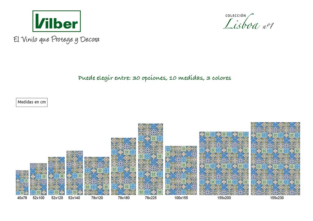Vilber ,Tapis en Vinyle, Lisboa.2638 du 01 78X120 CM