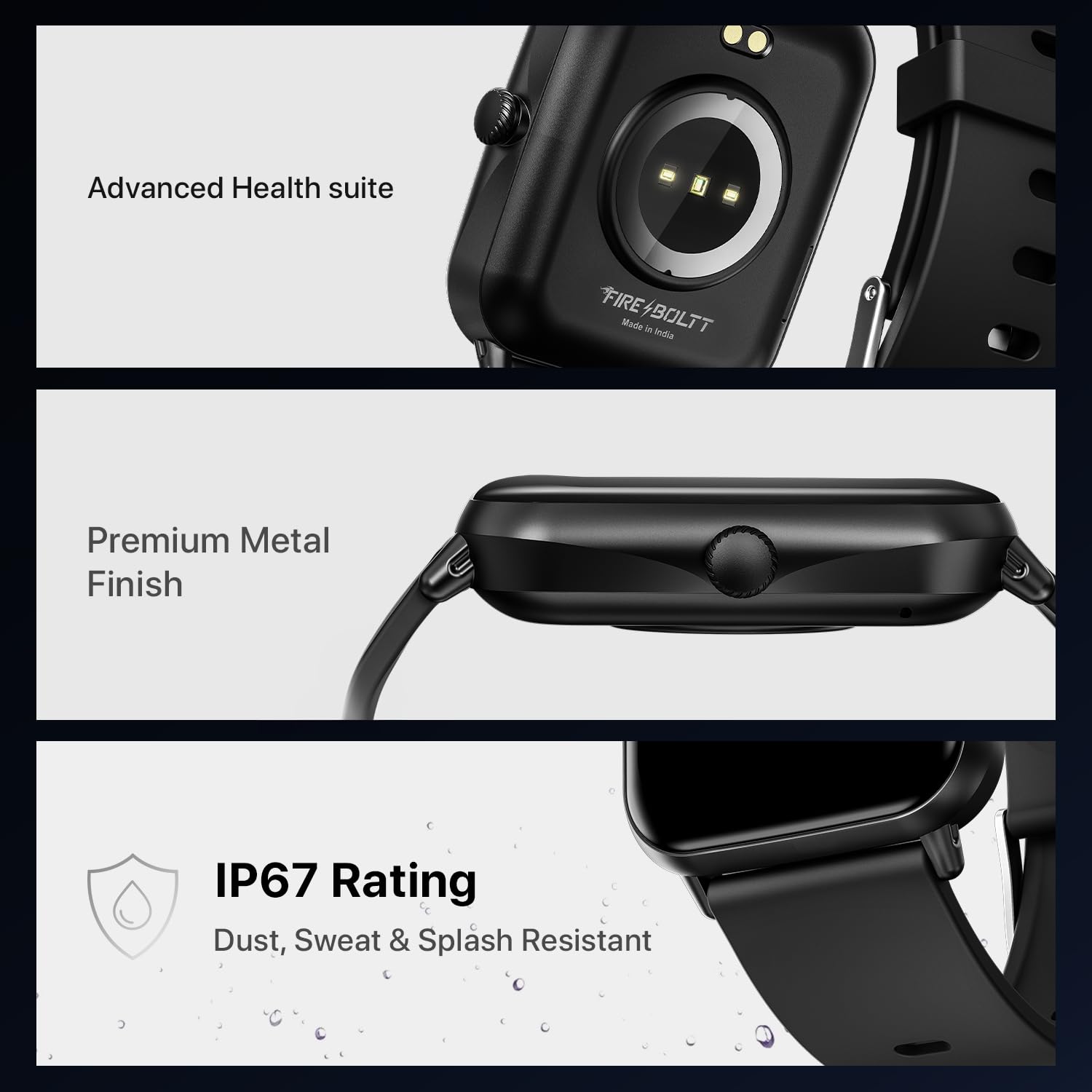 Fire-Boltt Ninja Call Pro Plus 46.48mm (1.83 inch) Smart Watch with Bluetooth Calling, AI Voice Assistance, 120 Sports Modes IP67 Rating, 240 * 280 Pixel High Resolution (Black)