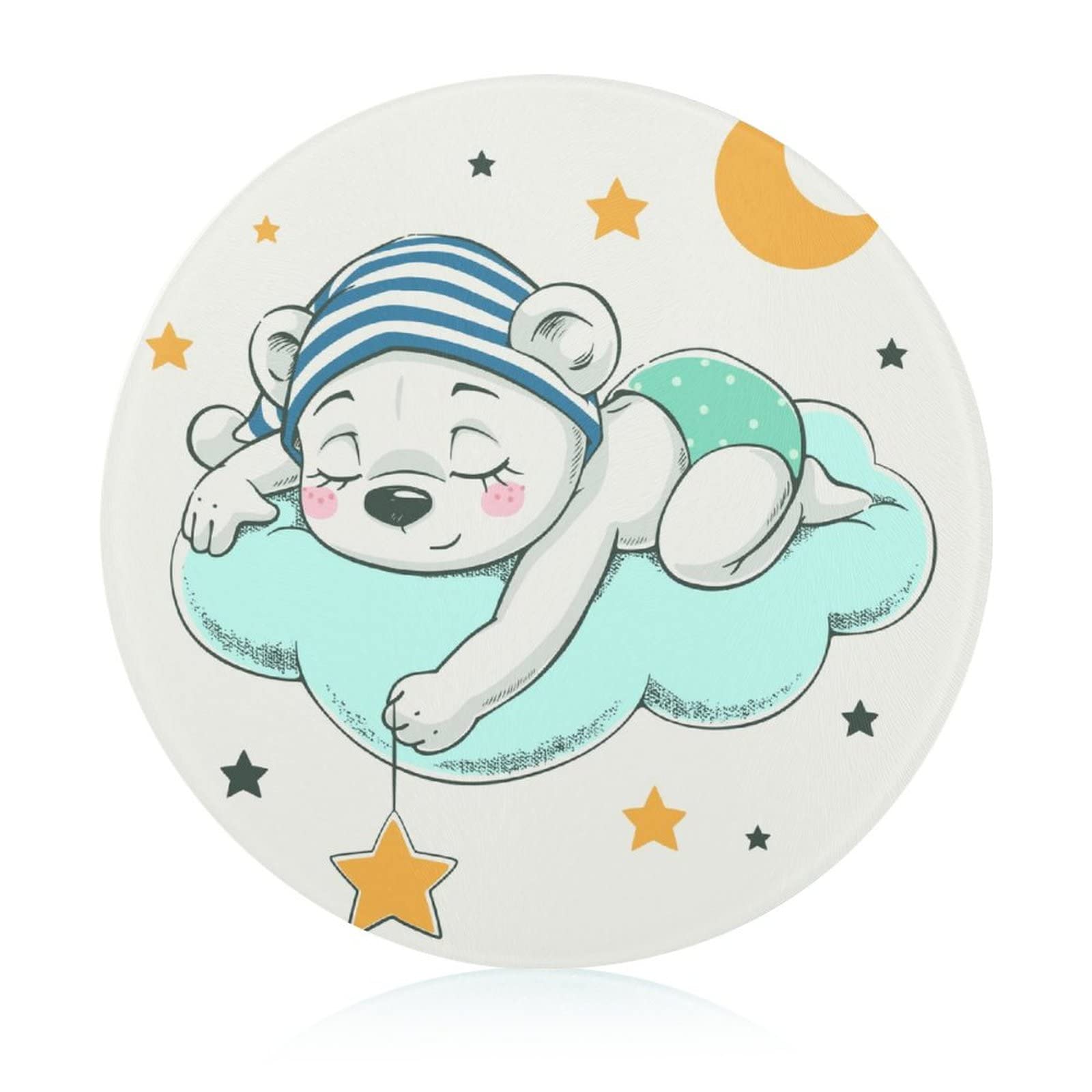 Planche à hacher les aliments de 20 cm en forme d'ours mignon