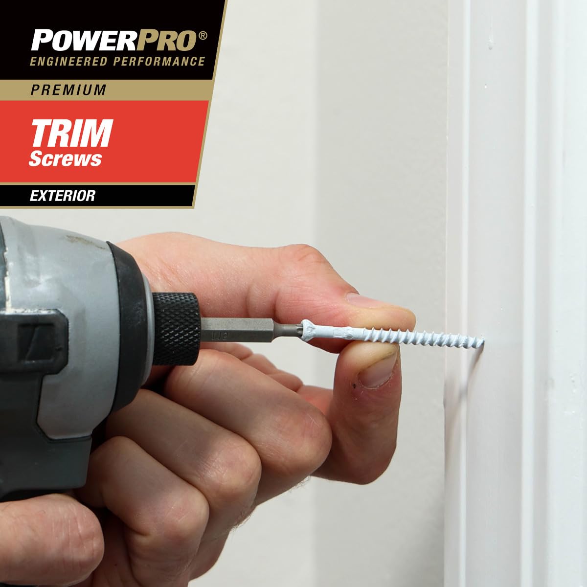 Power Pro Viti per finiture esterne bianche di alta qualità (20,3 x 5,1 cm) | Viti per legno a testa piccola Star Drive | Elementi di fissaggio esterni rivestiti antiruggine per finiture e pavimenti |