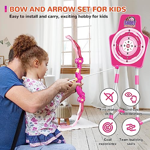 Gmaophy G2P RX BOW And Arrow Toys With Led Flash Lights For Girls 5 6 7 8 9 10 Year Old, Archery Set Indoor Outdoor Activity thumb #1