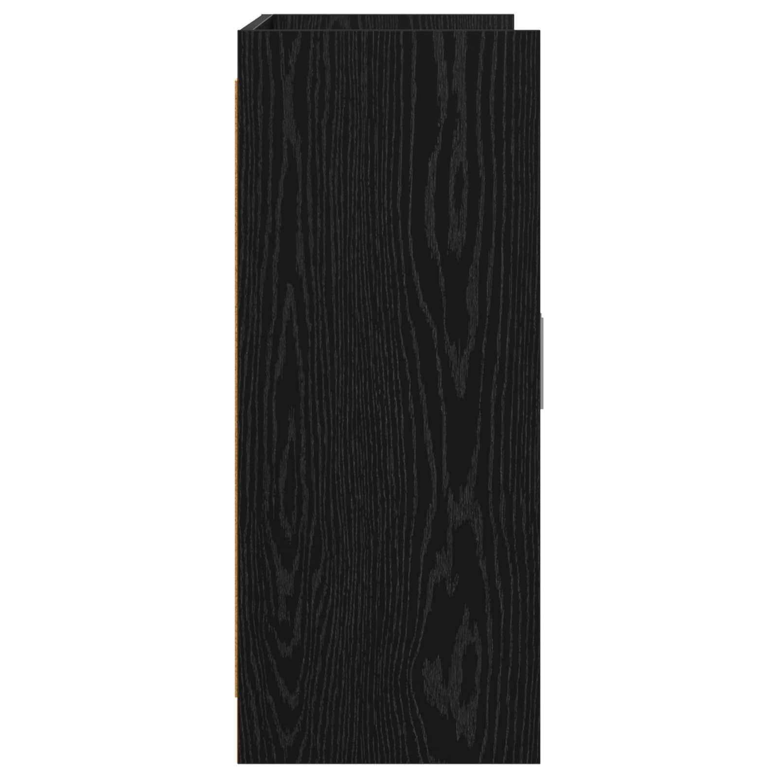 Credenza in rovere nero, 98,5 x 33 x 80 cm, credenza a 3 ante
