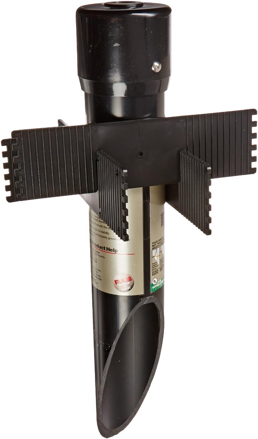 RAB Lighting MP19B Mighty Post, 3" Diameter x 19" Height, Black (2 Pack)